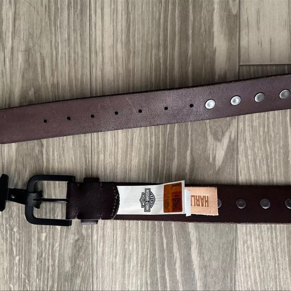 ✔️HARLEY DAVIDSON MENS BELT WITH RIVETS ANTIQUE FINISH - Picture 7 of 9